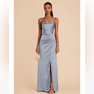 Birdy Grey Matte Satin Dusty Blue dress